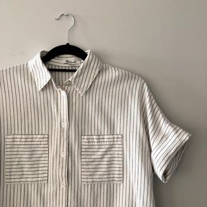 NWT Madewell Flannel Courier Shirt in Stripe